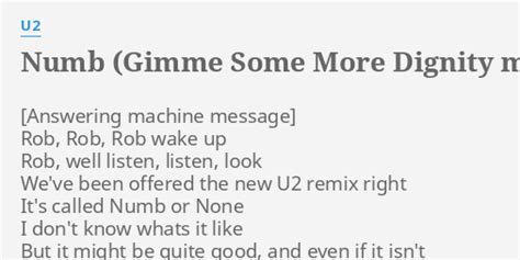 lyrics u2 numb|More.